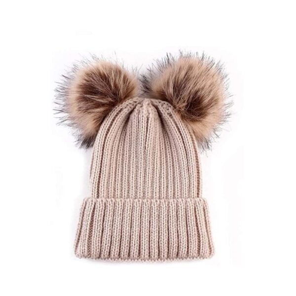 Cute Double Pom-Pom Winter Knit Hat