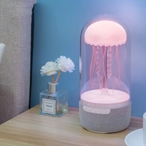 led jellyfish mood lamp with bluetooth speaker