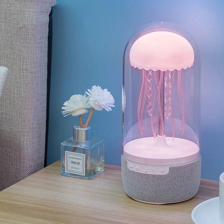led jellyfish mood lamp with bluetooth speaker