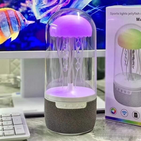 led jellyfish mood lamp with bluetooth speaker