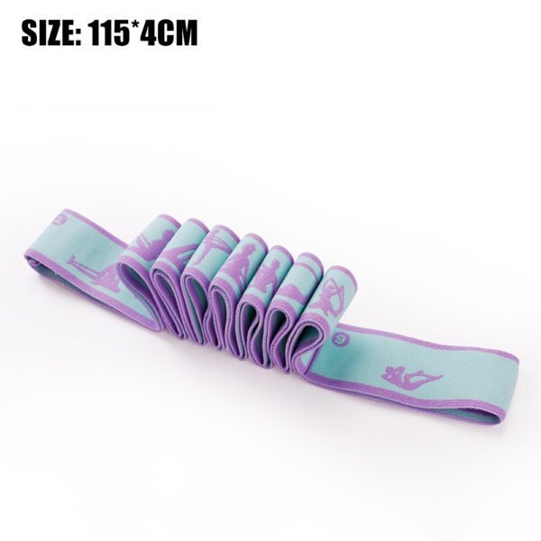 Elastic yoga resistance band for stretching and fitness training