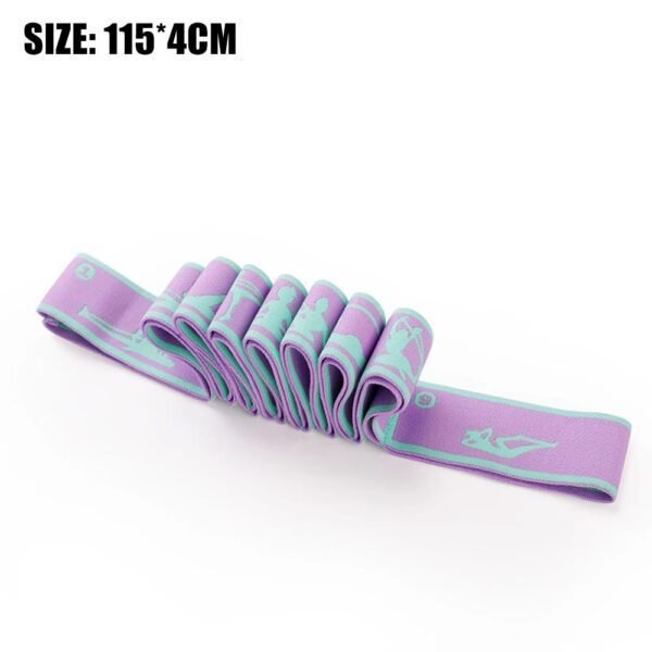 Elastic yoga resistance band for stretching and fitness training