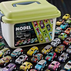 mini pull back car toy set with colorful vehicles for kids’ active play