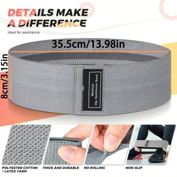 Gradient crochet resistance band for glute and leg workouts