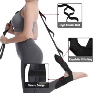 FlexStretch yoga band for open back muscle relaxation and leg training