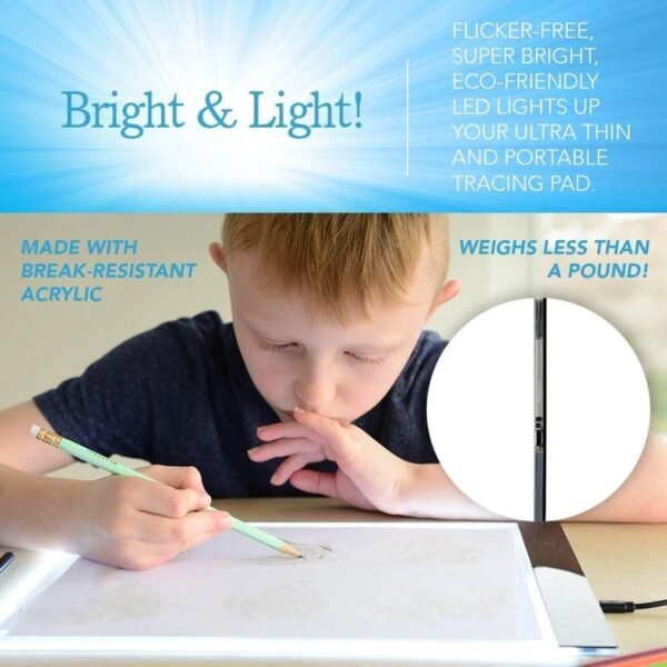 led tracing table with bright illumination for artistic tracing and design work