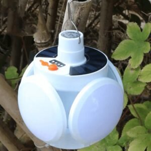 solar camping lantern collapsible outdoor LED light powered by solar energy