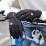 waterproof winter gloves with touchscreen fingertips for cold weather protection and device use