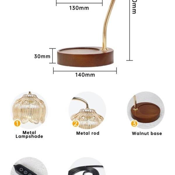 vintage flower candle warmer lamp with dimmer and timer