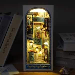 mini diy book nook bookshelf decor model