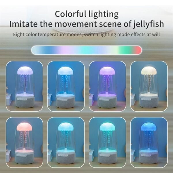 led jellyfish mood lamp with bluetooth speaker
