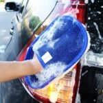 car cleaning kit with brushes gloves and detailing tools