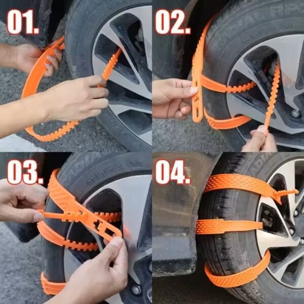 plastic snow chains anti slip winter tire traction