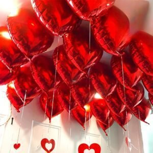 heart shape foil balloons wedding proposal decoration