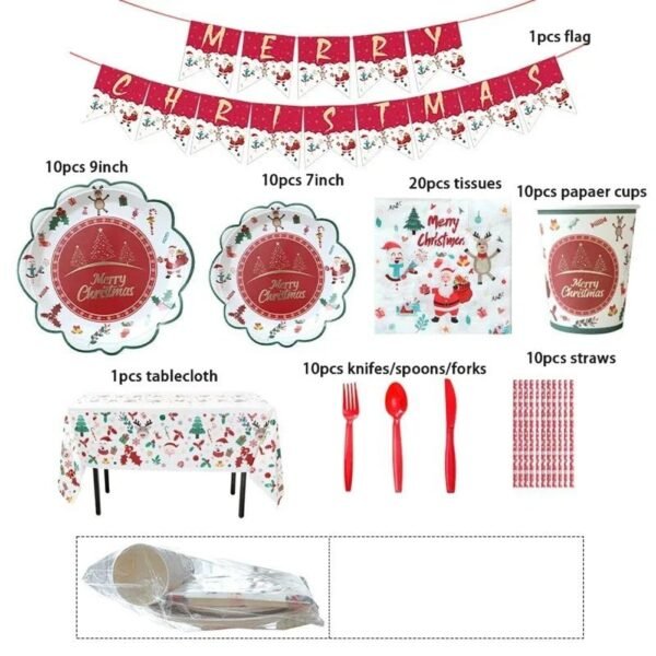 deluxe christmas cutlery disposable tableware set