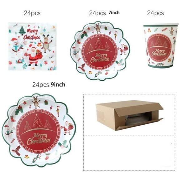 deluxe christmas cutlery disposable tableware set