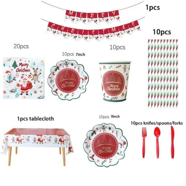deluxe christmas cutlery disposable tableware set
