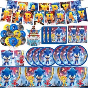 sonic party supplies boys birthday tableware set