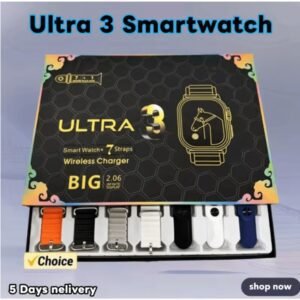 UltraView Smartwatch 3 AMOLED display with ECG monitoring