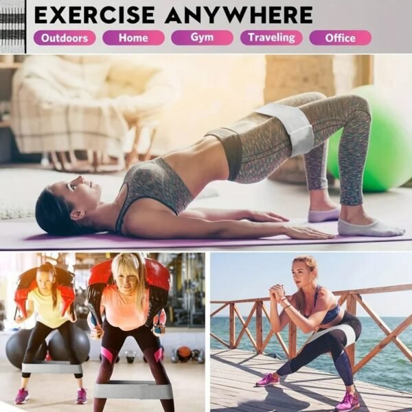 Gradient crochet resistance band for glute and leg workouts