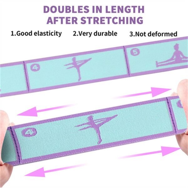 Elastic yoga resistance band for stretching and fitness training