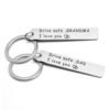 drive safe love message metal keychain gift