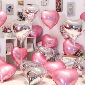 floating love heart foil balloons romantic decoration