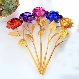 goldenbloom foil rose bouquet gold dipped flower gift