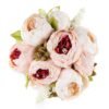 ezflowery artificial peony silk flowers peach bouquet